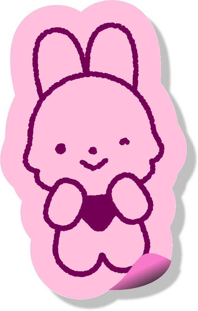 Pink bunny mascot